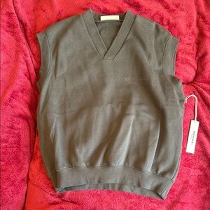 Essentials Brown V-Neck Sweater